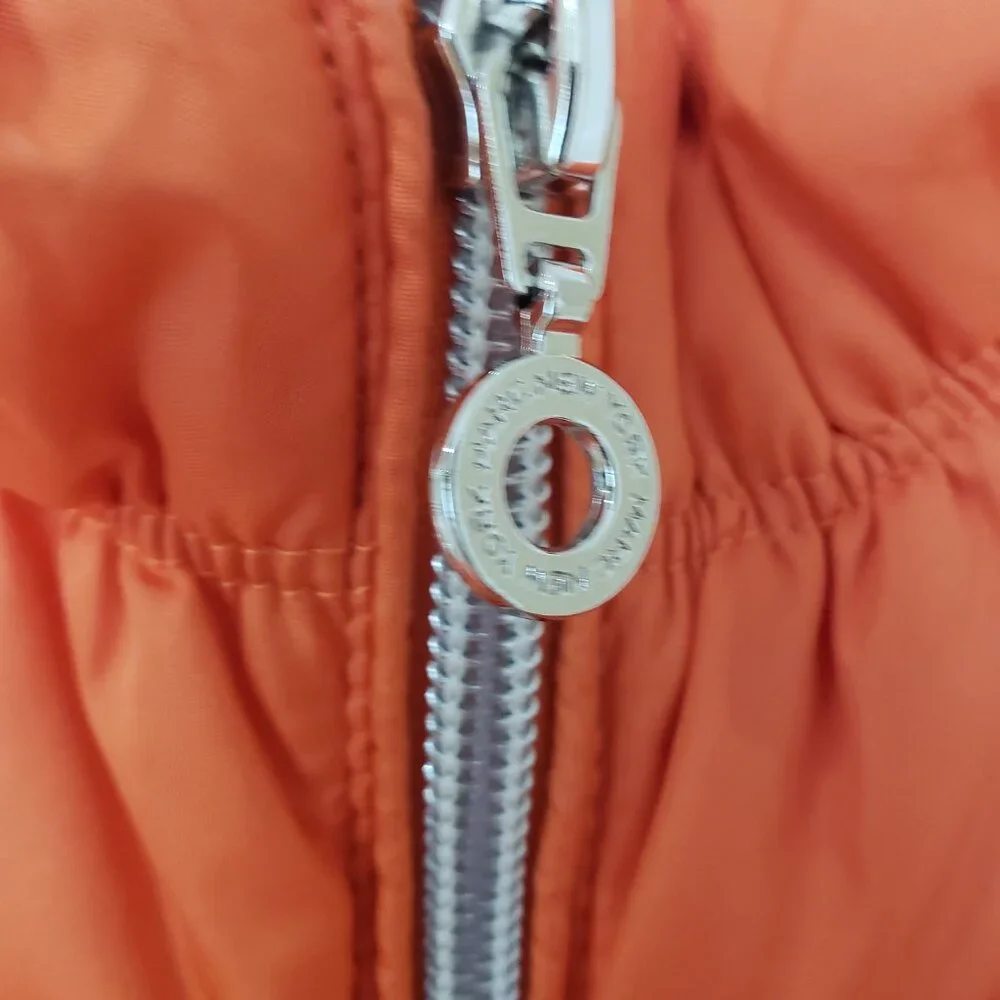 Marc New York‎ Marc Andrew Women's Quilted Puffer Vest Orange Full Zip Size M